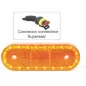 Feu latéral orange à Leds à plaquer - 114 x 40 x 25 mm - 12/24 Volts - IP68