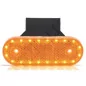 Feu latéral orange à Leds + Clignotant sur patte équerre - 114 x 40 x 40 mm - 12/24 Volts - IP68