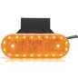 Feu latéral orange à Leds + Clignotant sur patte équerre - 114 x 40 x 40 mm - 12/24 Volts - IP68