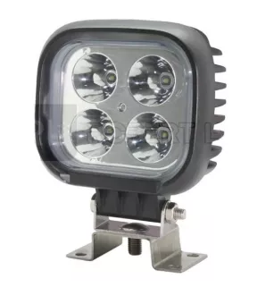 Phare de travail rectangle 4 Leds type CREE - 10/30 volts - L 123 x H 146 x Ep 81 mm - IP68