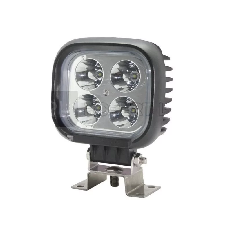 Phare de travail rectangle 4 Leds type CREE - 10/30 volts - L 123 x H 146 x Ep 81 mm - IP68