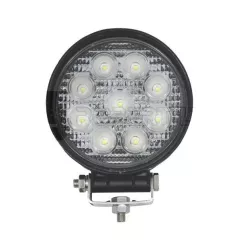 Phare de travail rond 9 leds - 10/30 Volts - ø 110 x H 128 x Ep 55 mm - IP67