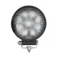 Phare de travail rond 9 leds - 10/30 Volts - ø 110 x H 128 x Ep 55 mm - IP67