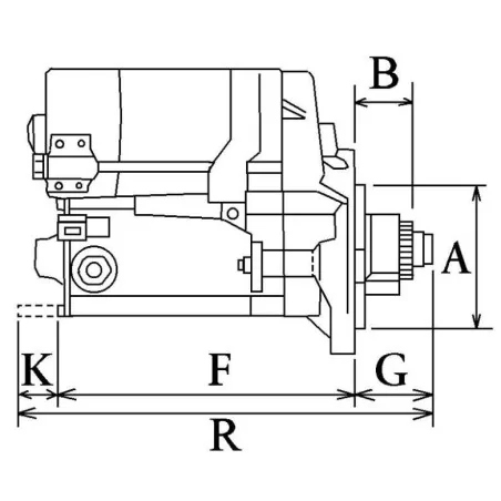 Démarreur 12V 0.6 Kw Bombardier 0586281DS00, United Technologies 1799640MO30SM