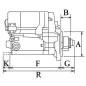 Démarreur 12V 1.7 Kw Denso 028000-3360, 028000-3361, 028000-7480, 028000-7481, 028000-8430