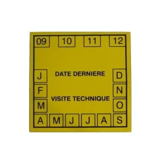 AUTOCOLLANT DATE VISITE TECHNIQUE DEC/2022