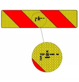 PLAQUES ALU IDENTIFICATION PORTEURS 565x140x0.8MM-1D+1G-ECE 7001