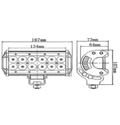 Panneau de barre LED 36W 167mm LB0032