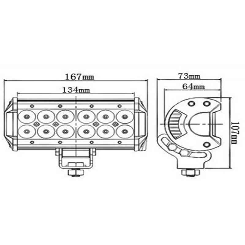Panneau de barre LED 36W 167mm LB0032 Panneau de barre LED 36W 167mm LB0032