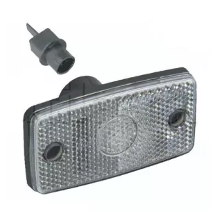 Feu de position avant avec catadioptre - 80,6 x 44,6 x 9 mm - 12/24 Volts