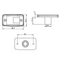 Feu latéral avec catadioptre - 80,6 x 44,6 x 9 mm - 12/24 Volts - IP54