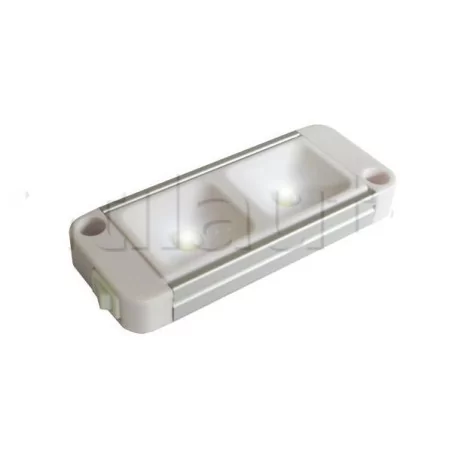 Plafonnier 2 Leds avec interrupteur - A poser - 10/32 Volts - L 107 x l 44 x Ep 14 mm - IP60