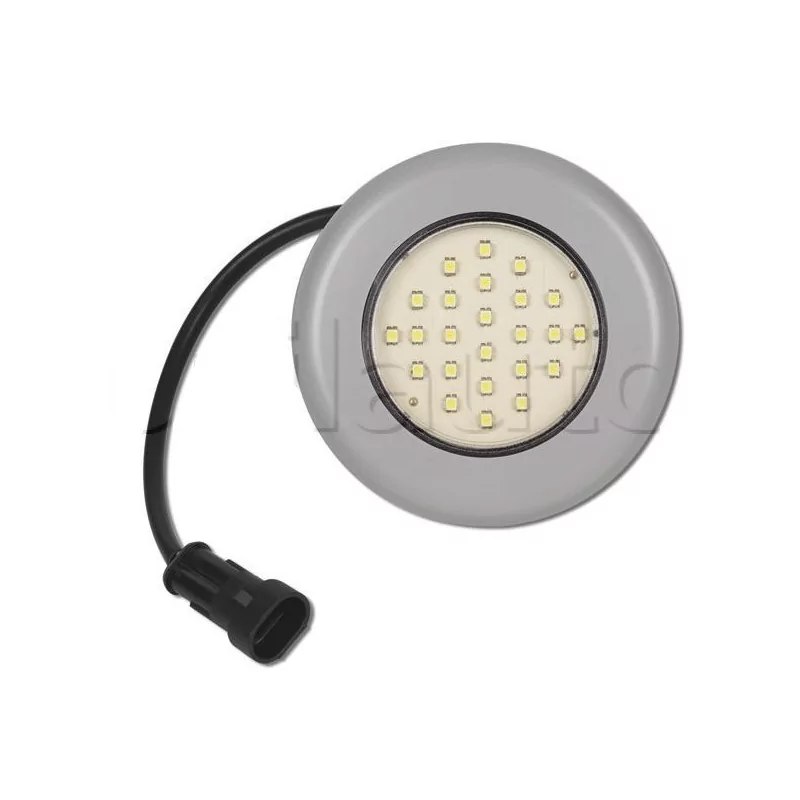 Plafonnier 24 Leds - A poser - ø 100 x Ep 12,9 mm 12V. ROND 24 LEDS