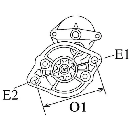 Démarreur 12 Volts, Bosch 0986015341, Nissan 23300-31W00, Mitsubishi M2T20671