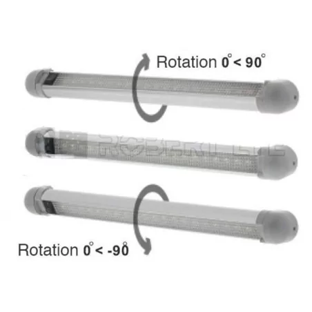 Plafonnier orientable à Leds type réglette avec interrupteur - A poser 200 Lumens