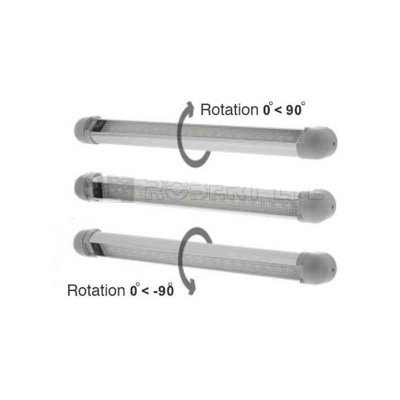 Plafonnier orientable à Leds type réglette avec interrupteur - A poser 400 Lumens Plafonnier orientable à Leds type réglette avec interrupteur - A poser 400 Lumens