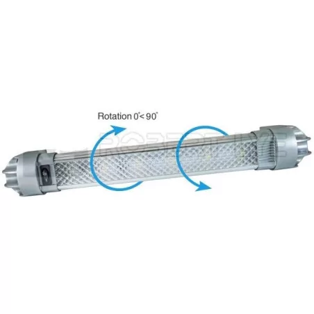 Plafonnier orientable à Leds type réglette avec interrupteur - A poser 660 Lumens