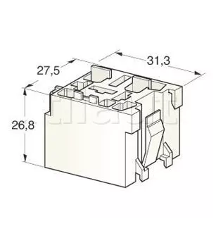 Porte mini-relais standard pour relais 4 ou 5 broches.