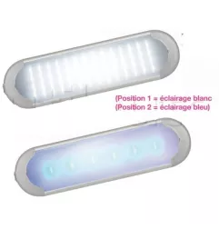 Plafonnier plat jour/nuit avec interrupteur 12/24V 84LEDS A POS