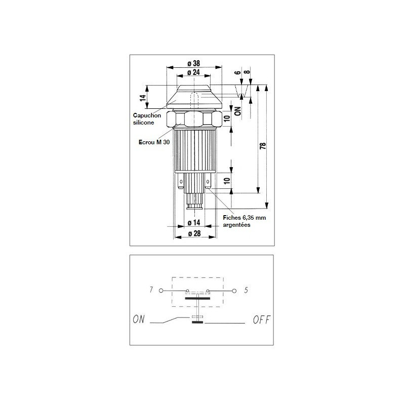 Interrupteurs à bouton-poussoir étanches à effet Hall de 22 mm, classés  IP67, Fabricant d'électronique de commutateurs à bouton-poussoir  industriels