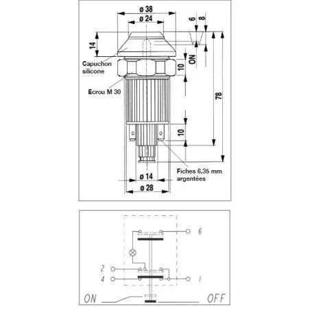 Interrupteur / Contacteur à bouton poussoir - Haute performance VENTILATION 12V.