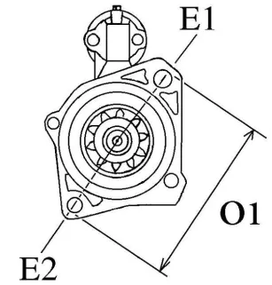 12 Volt Starter, Isuzu 5811000800, 5811000801, Hitachi S13-06, S13-06A