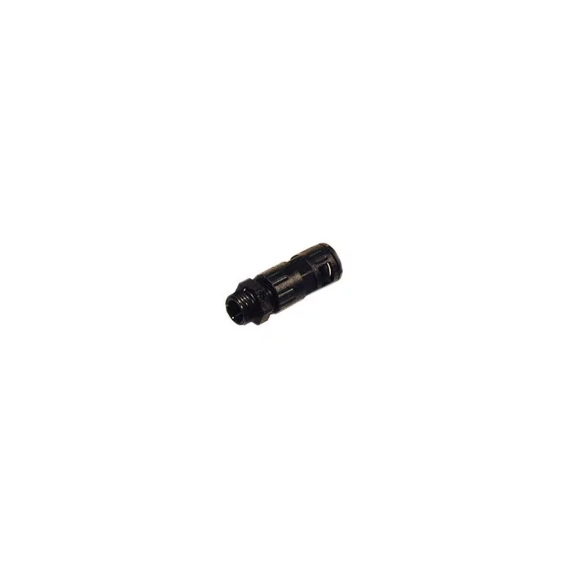 RACCORD DROIT MALE-NU+P.E.-GAINE 15.8MM/12MM-FILETAGE PG11-NOIR-ADR--