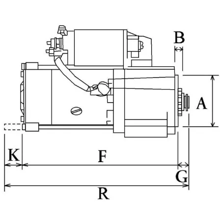 Démarreur 12V 1.4Kw Nissan 23300-20H00, Mitsubishi M002T58381