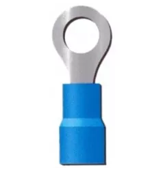COSSE PRE ISOLEE BLEUE A OEIL VIS M10-CABLE 2.5MM2-VENDU PAR 100