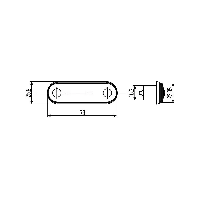 Feu Hella 2 Leds 2KA 959 640-102