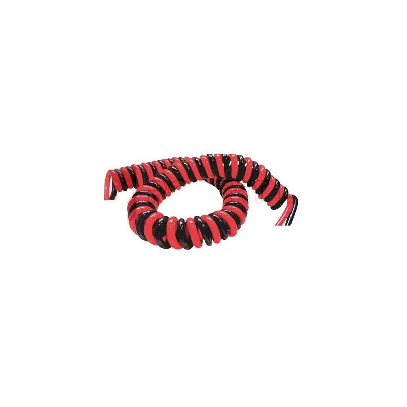 Cordons HELYCORD® puissance spirales entremêlées 2X35MM2 3.5M ROUGE/NOIR