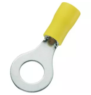 Cosse à oeil jaune diamètre 5 pour câble 2.5 à 6 mm2