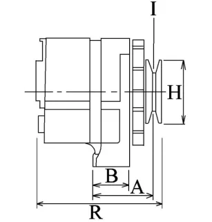 Lichtmaschine 14 Volt 55 A, Bosch 0120488114, Iskra 11.201.226, Daf 1516536R