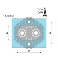 COUPE BATTERIE 250A UNIPOLAIRE - EB100 - SCHEMA C3D - 200031