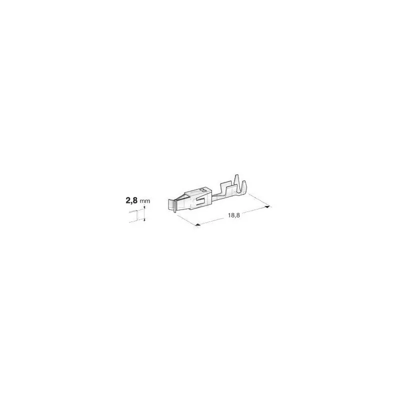 Cosse femelle 2.8mm pour 0.5 à 1mm2