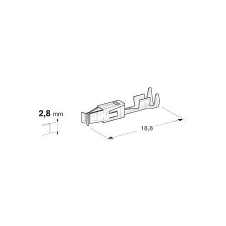 Cosse femelle 2.8mm pour 0.5 à 1mm2