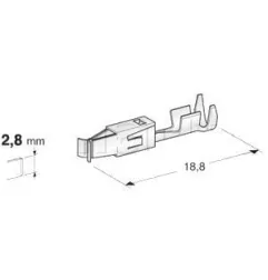 Weibliche Stufe 2,8 für 1,0 bis 2,5 mm2