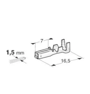 Per Supersal Superard - Connettori in rame in scatola - per cavo da 1 a 1,5 mm²