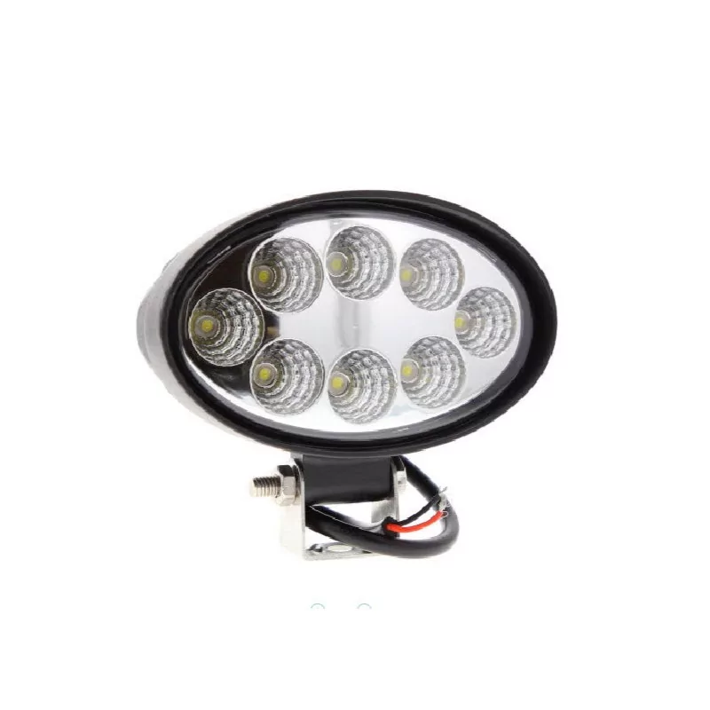 Phare de travail ovale 8 leds - 10/30 Volts 1920 LUMENS