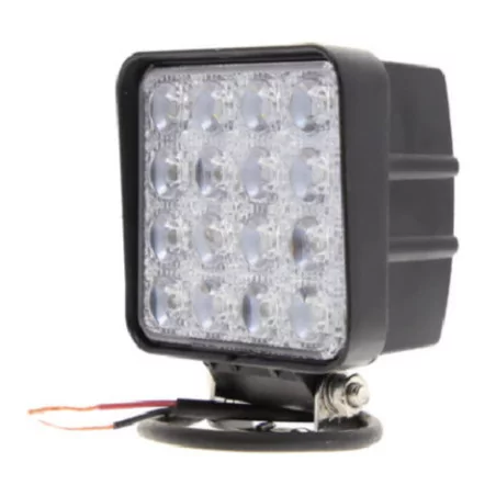 Faro da lavoro quadrato 16 LED - 4000 Lumen - 10/30 volt - L 110 x H 164 x Spessore 72mm - IP67