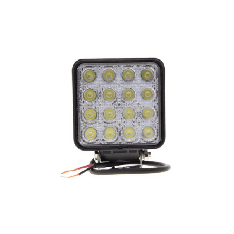 Faro da lavoro quadrato 16 LED - 4000 Lumen - 10/30 volt - L 110 x H 164 x Spessore 72mm - IP67