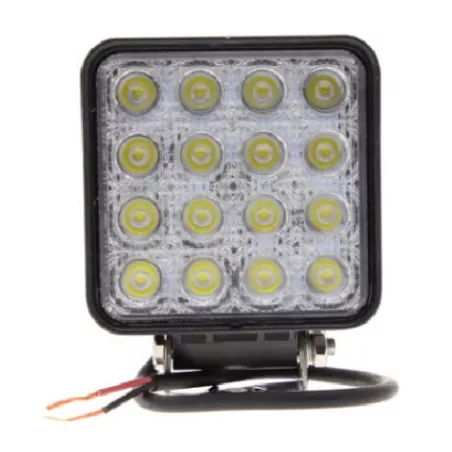 Luz de trabalho quadrada 16 LEDs - 4000 Lumens - 10/30 volts - C 110 x A 164 x Espessura 72mm - IP67