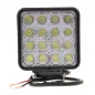 Faro da lavoro quadrato 16 LED - 4000 Lumen - 10/30 volt - L 110 x H 164 x Spessore 72mm - IP67