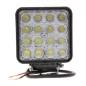 Faro da lavoro quadrato 16 LED - 4000 Lumen - 10/30 volt - L 110 x H 164 x Spessore 72mm - IP67