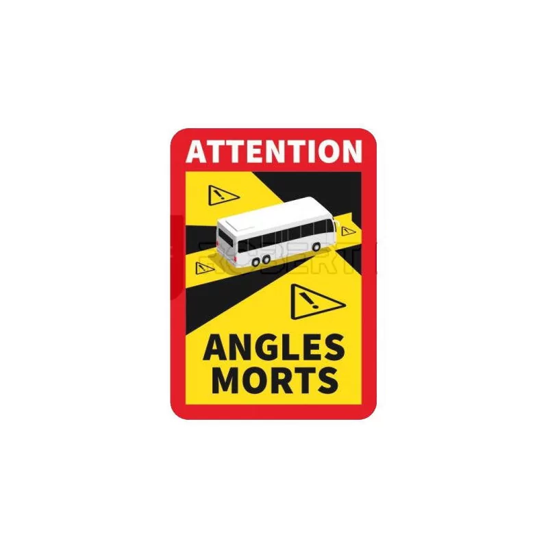 Adhésif/Autocollant Signalisation angles morts pour BUS