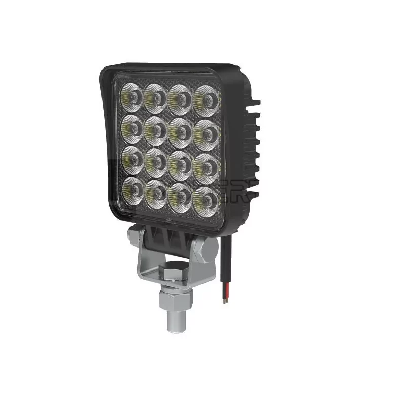 Phare de travail avec ou sans interrupteur 16 Leds OSRAM - 10/30 Volts - L 83 x H 110 x Ep 42 mm - IP67/IP69K