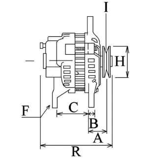 Alternador 14 volts 65 A, Bosch 0120488238, Volkswagen 031903023, Prestolite 20110118