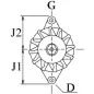 Alternateur 14 Volts 70 A, Bosch 0120488004, 0120488005, Krauf ALB9382, Lucas LRA02692