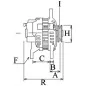 Alternateur 14 Volts 70 A, Bosch 0120488158, Valeo 436159, Krauf ALB0513, Lucas LEA0075