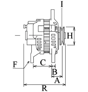Alternador 14 Volts 65 A, Bosch 0120488123, Opel 1204059, Lucas LRA00569, LRA01243